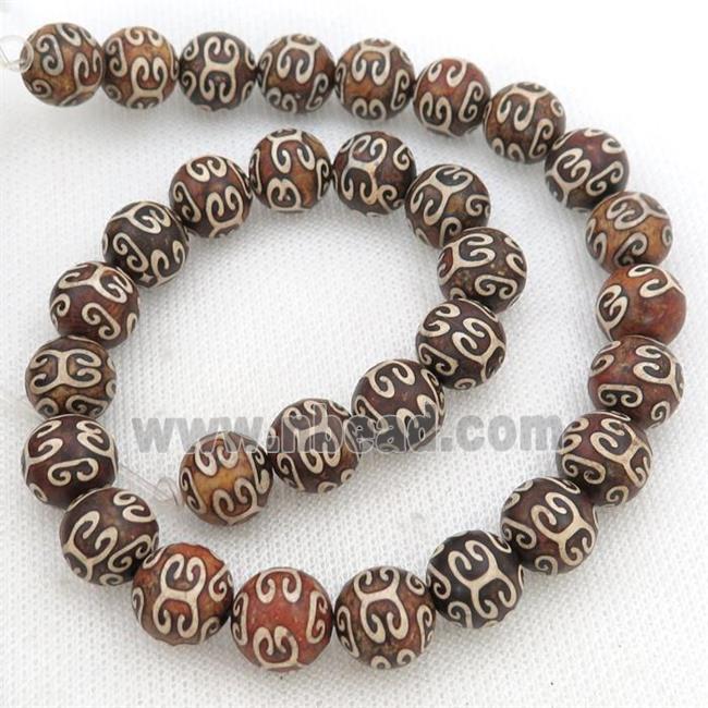 Tibetan Agate beads, round