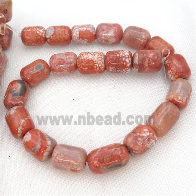 red dragon veins Agate barrel beads