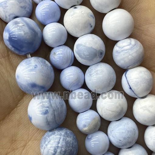 blue fire Agate Beads, round