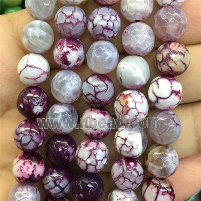 dragonVeins Agate Beads, faceted round