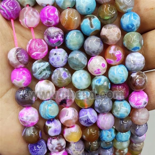 mix Agate Beads, dye, faceted round