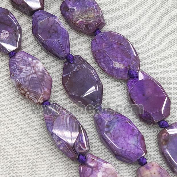 purple Veins Agate Beads, freeform