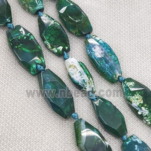 darkgreen Veins Agate Beads, freeform