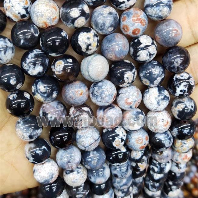 Fired Agate Beads Round