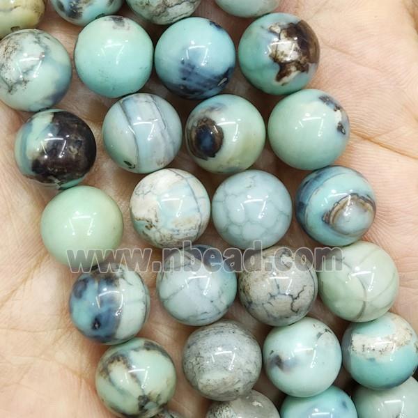 Turq Agate Beads Smooth Round