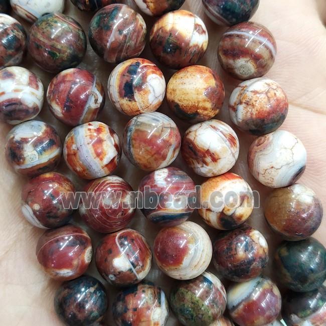 Round Agate Beads Smooth Dye