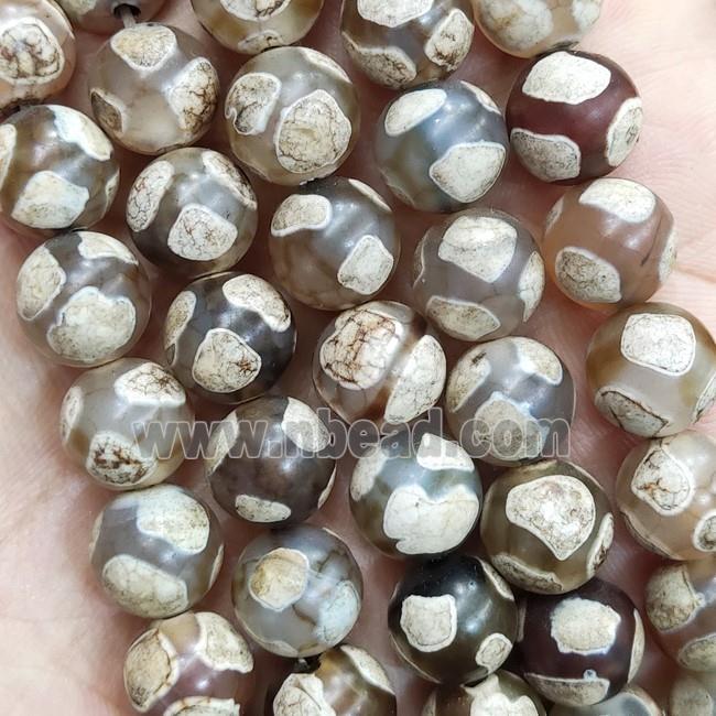 Tibetan Agate Round Beads Smooth