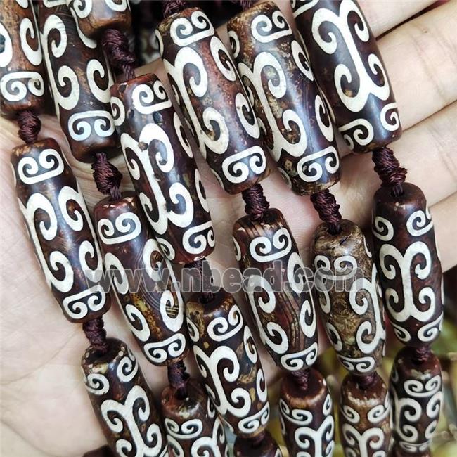 Tibetan Agate Rice Beads