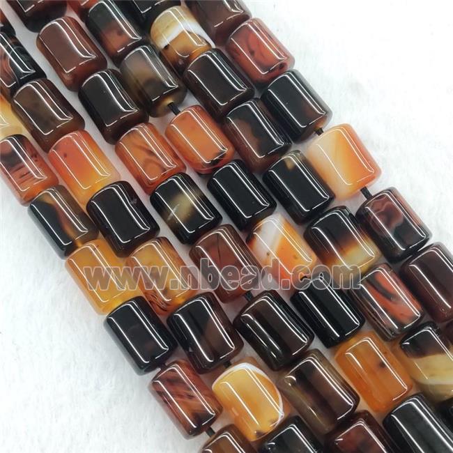Natural Fancy Agate Column Beads