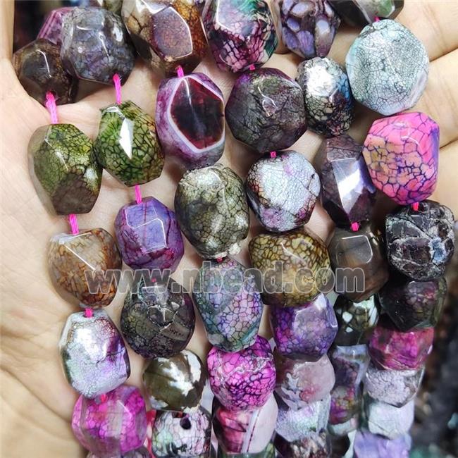 Veins Agate Beads Freeform Dye Mix Color