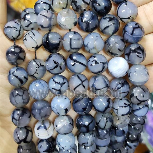 Natural Agate Beads Faceted Round B-Grade