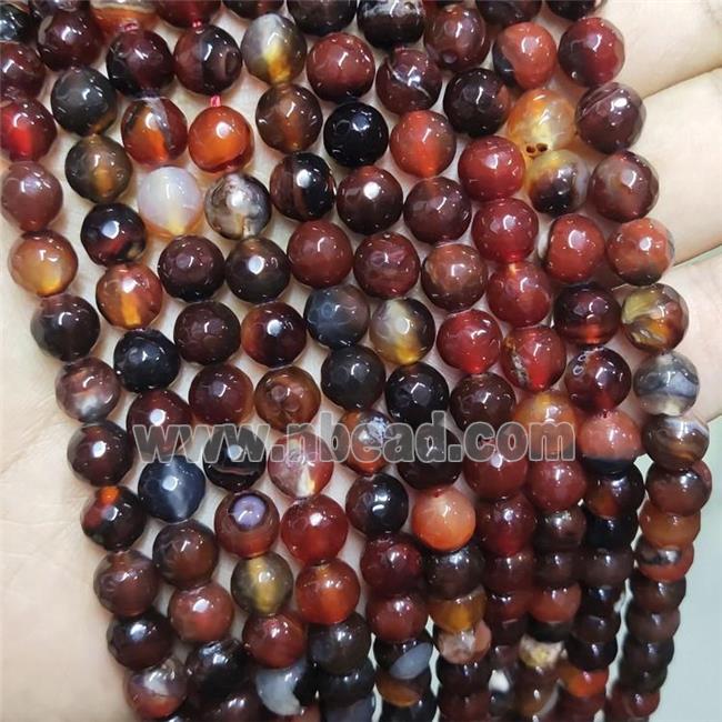 Fancy Agate Beads Faceted Round