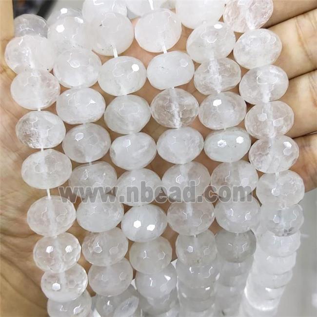 Clear Crystal Quartz Beads Faceted Rondelle