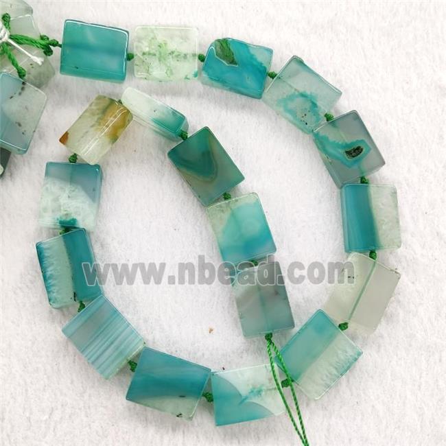 Green Agate Rectangle Beads Dye