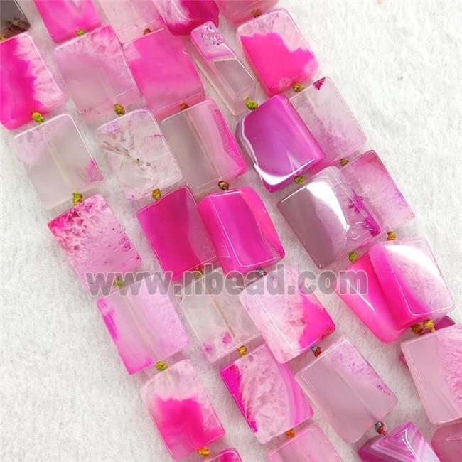 Hotpink Agate Rectangle Beads Dye