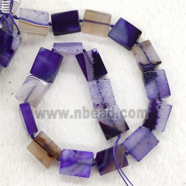 Purple Agate Rectangle Beads Dye