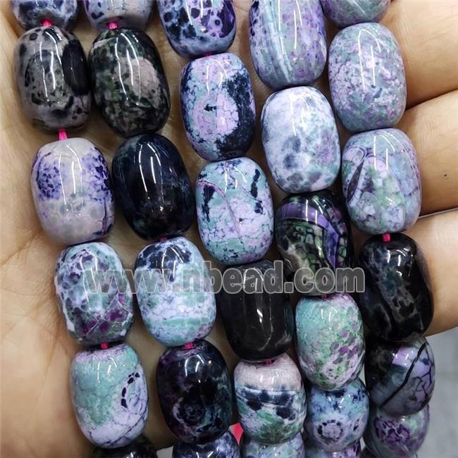 Natural Agate Beads Barrel Fired Dye