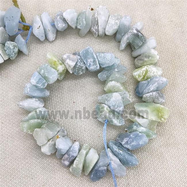 Natural Aquamarine Nugget Beads Freeform Rough