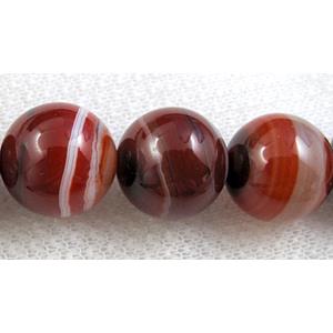 Natural Stripe Agate beads, Round