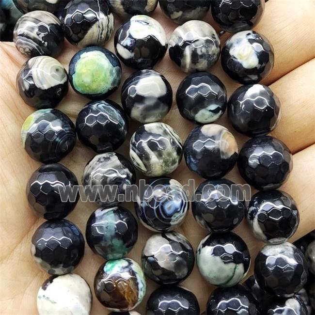 Fire Agate Beads Faceted Round Dye