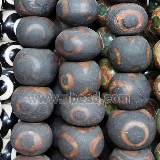 Tibetan Agate Rondelle Beads Black Eye