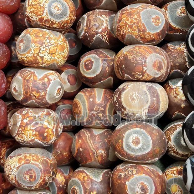 Tibetan Agate Rondelle Beads Eye