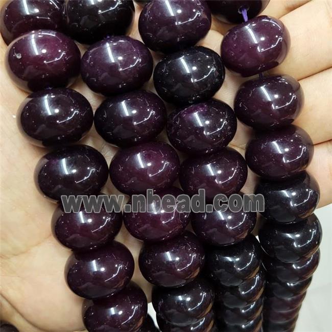 Darkred Jade Beads Dye Smooth Rondelle