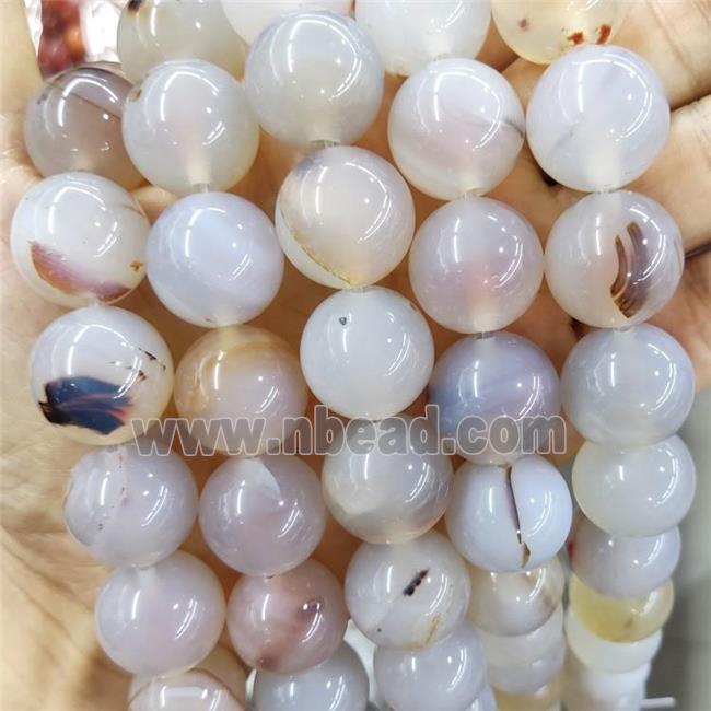 Natural Agate Beads Smooth Round