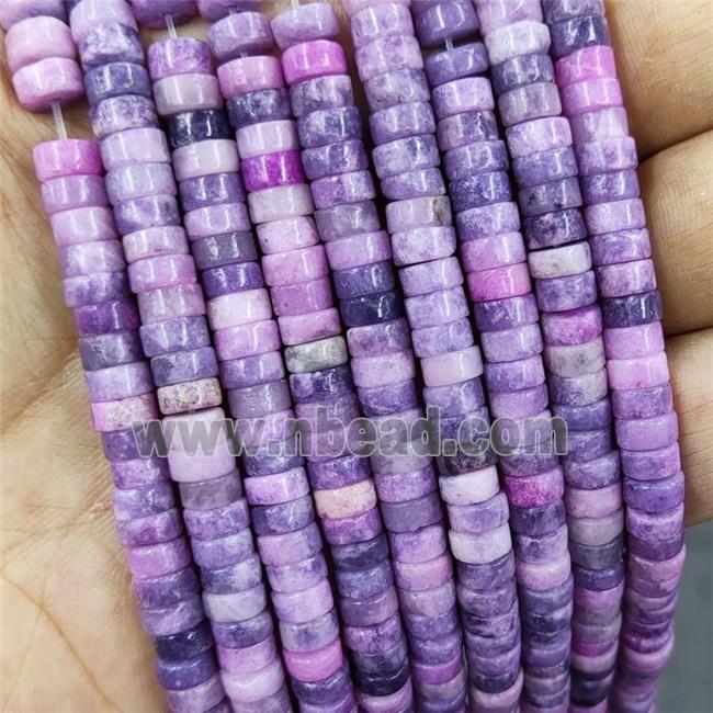 Lilac Jasper Heishi Spacer Beads