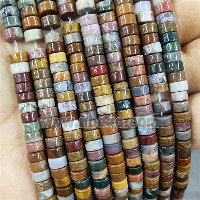 Natural Ocean Agate Heishi Spacer Beads Multicolor