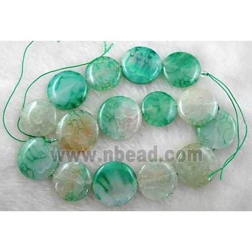 green veins Agate beads, circle