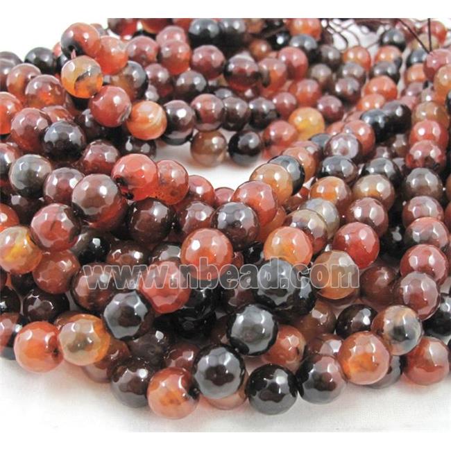 fancy Agate Stone beads, faceted round