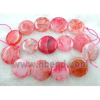 red veins Agate beads, circle