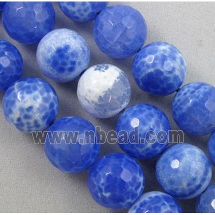 blue Fire Agate Stone beads, faceted round