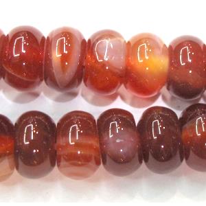 red stripe agate beads, rondelle