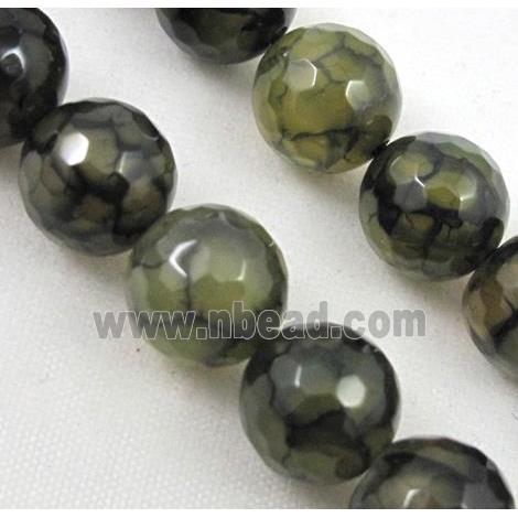 dragon veins agate beads, faceted round