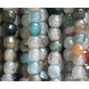 agate beads, faceted round