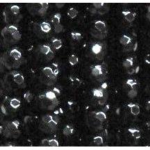 agate beads, faceted round, black