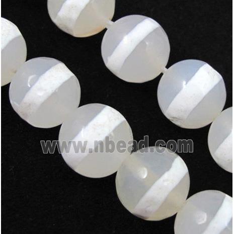 tibetan style Agate beads, faceted round