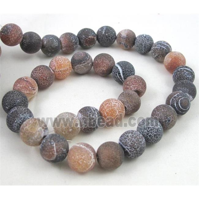 orange Crackle Agate Beads, faceted rondelle