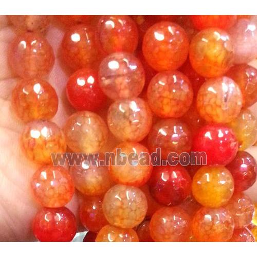 red dragon veins Agate beads, faceted round