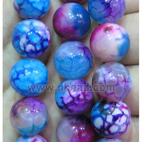 round dichromatic Agate Beads, colorful