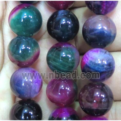 round dichromatic Agate Bead, colorful