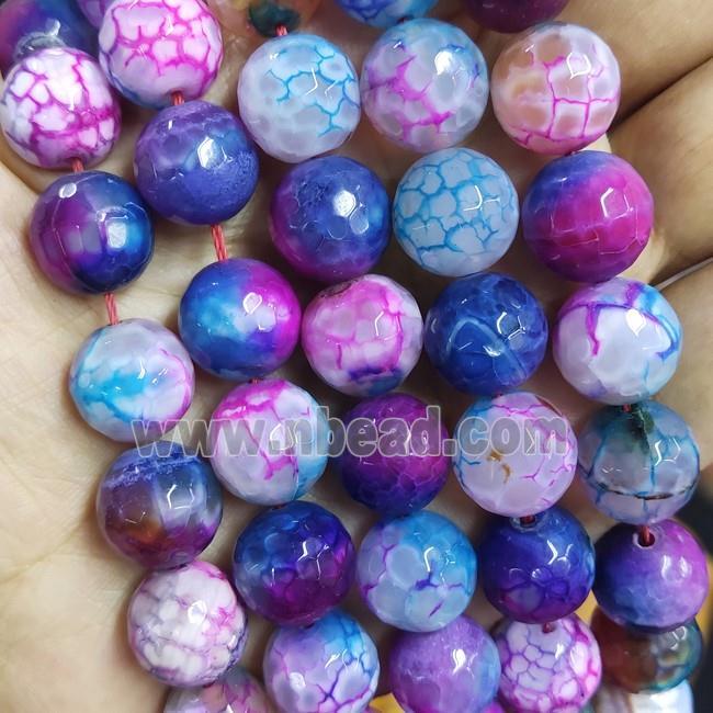 dichromatic Agate Beads, colorful, faceted round