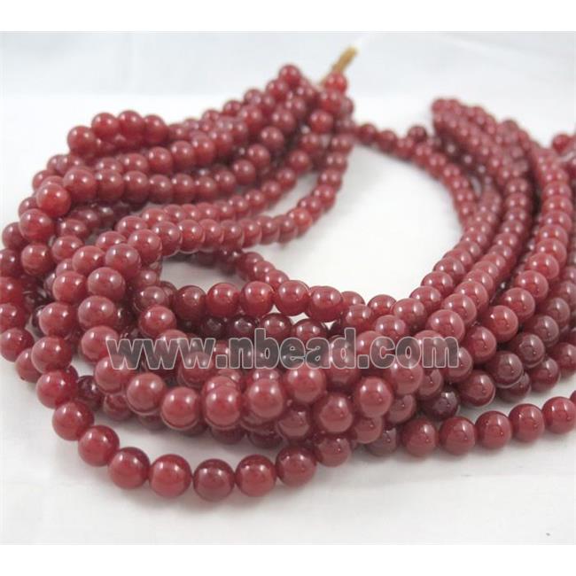 round red agate beads