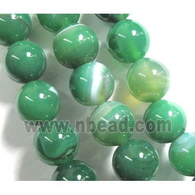 round green Stripe Agate Beads