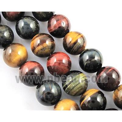 rainbow Tiger eye stone beads, AB Grade, Round