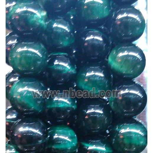 green Tiger eye beads, AA Grade, round