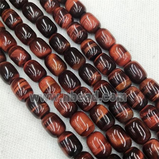 red Tiger eye stone barrel beads, A-grade