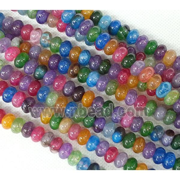 Agate rondelle Beads, mix color